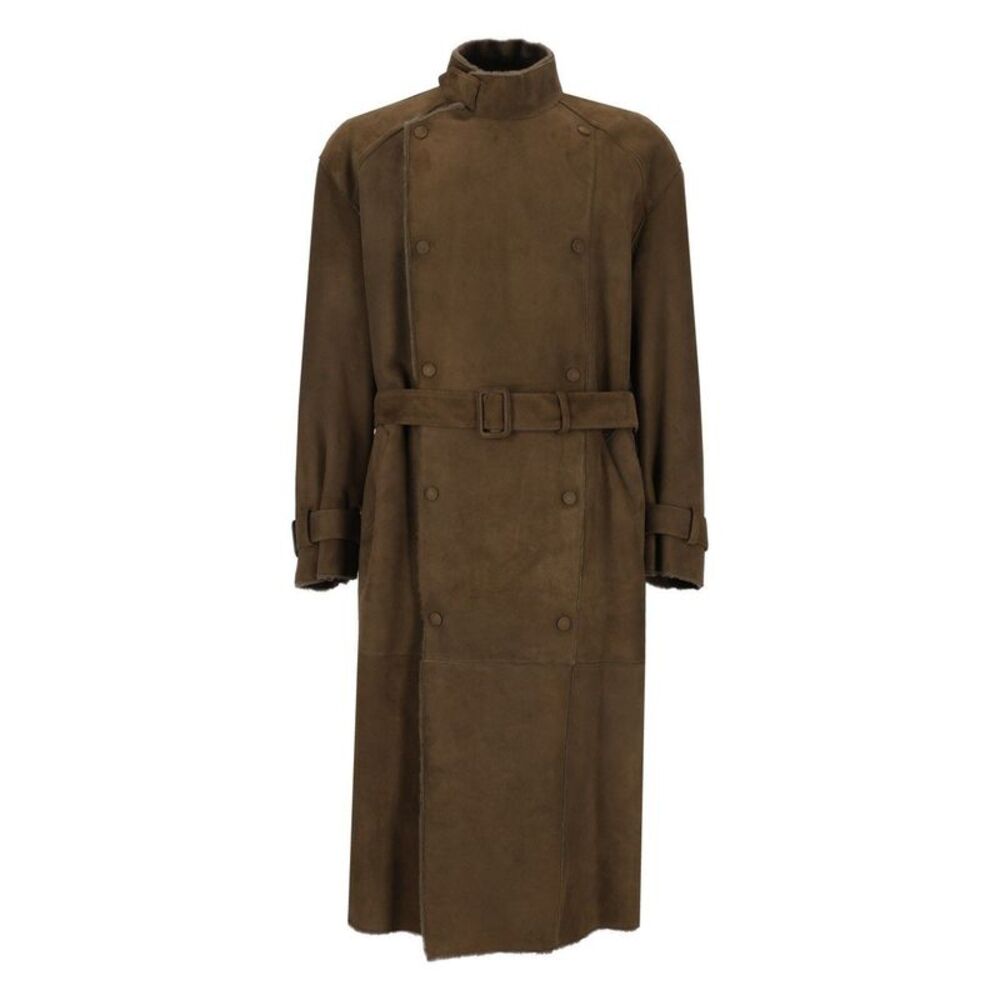 Giorgio Armani Men Double-Breasted Trench Coat